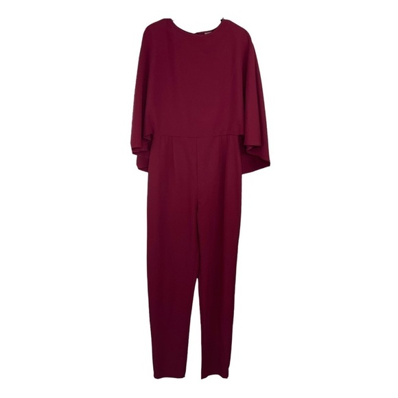 asos V Neck Jumpsuit Size 6 Rust Back Cutout - Picture 1 of 7